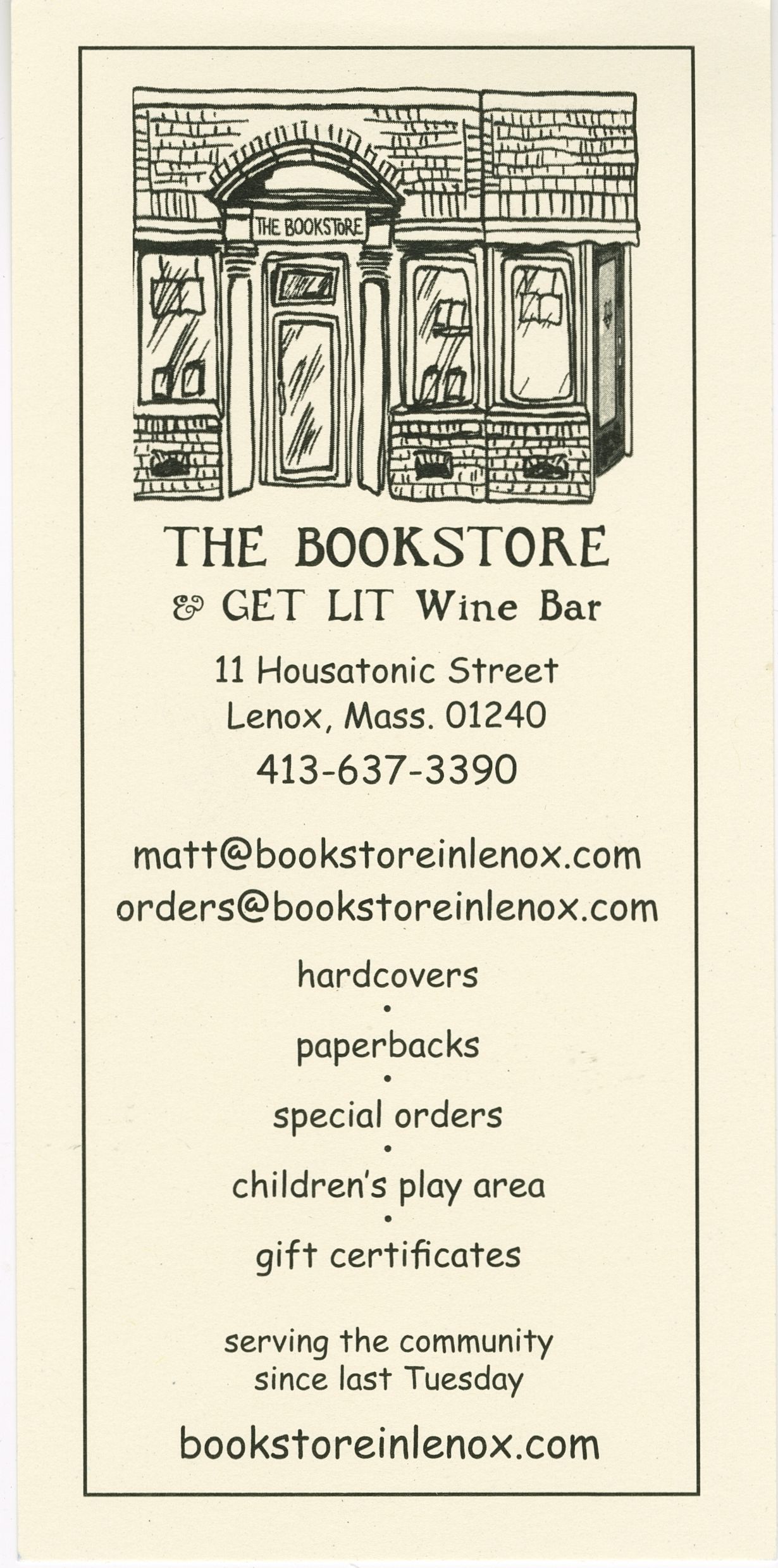 The Bookstore and Get Lit Wine Bar